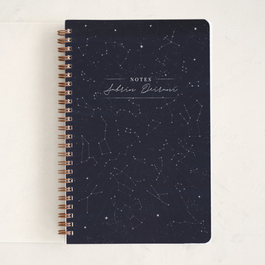 "Star Map" - Notebook in Navy by Sabrin Deirani - Front