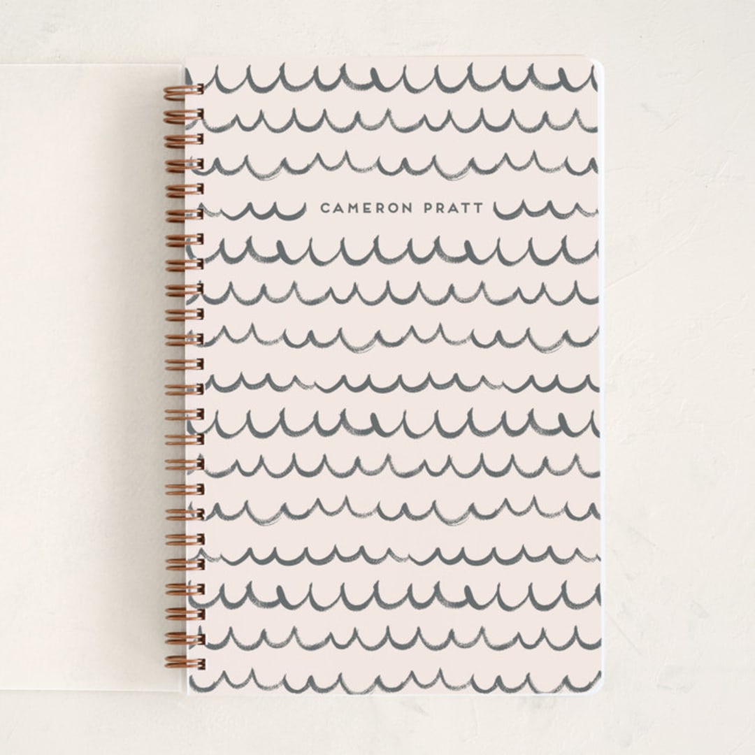 "Doodles" - Notebook in Blush by Shirley Lin Schneider - Front