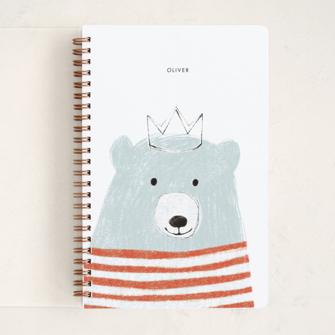 "Brave Bear" - Notebook in Celestial by Ekaterina Romanova - Front