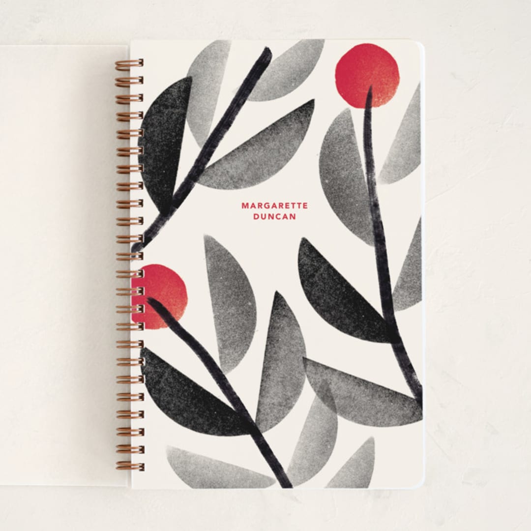 "Geometric Nature" - Notebook in Noir by Silvana Pacheco - Front