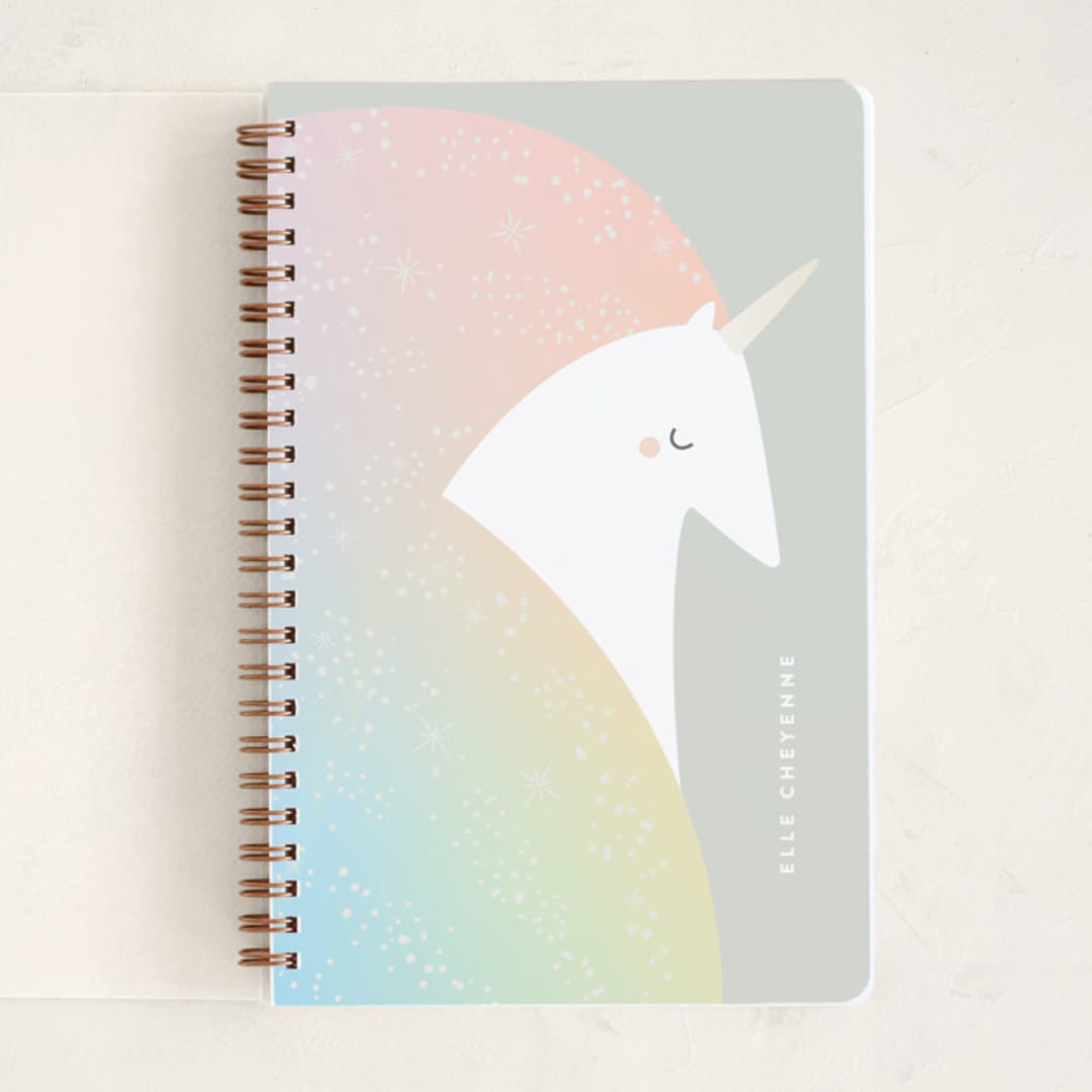 "Unicorn" - Notebook in Sunshine by Lori Wemple - Front