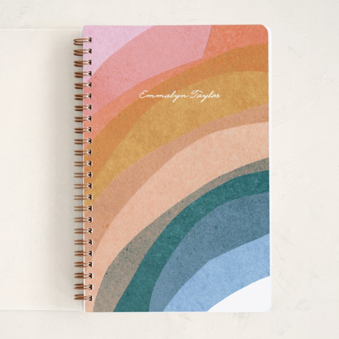 "rainbow collage" - Notebook in Unicorn by Carrie Moradi - Front