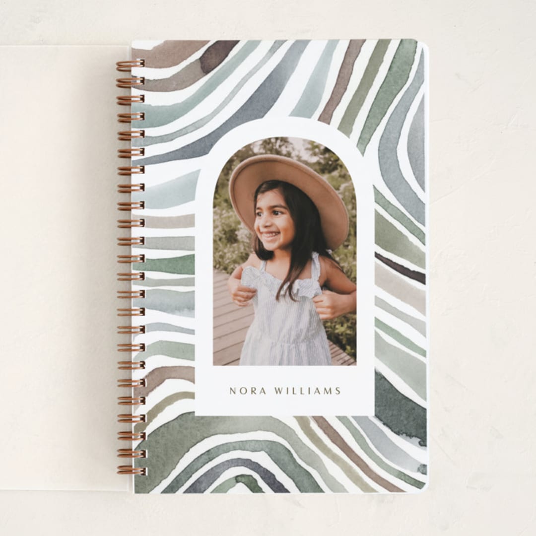 "ginger" - Notebook in Sage by Kate Ahn - Front