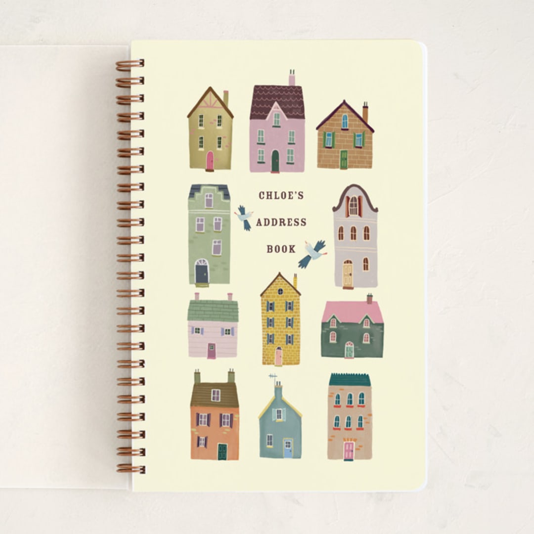 "Adresses" - Notebook in Dandelion by Peony Rose Design - Front