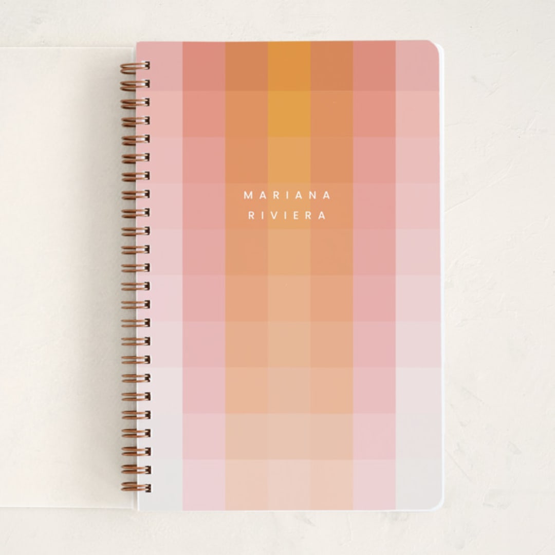 "color fade" - Notebook in Peach by Ellen Schlegelmilch - Front