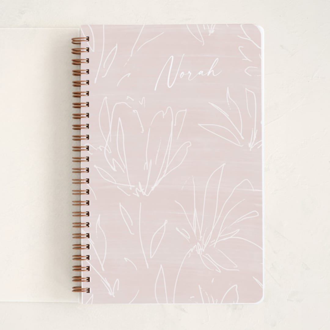 "Floral Sketch" - Notebook in Silk by Meggy Masters - Front