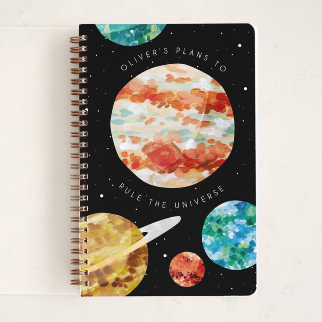 "Rule the Universe" - Notebook in Onyx by Holly Whitcomb - Front