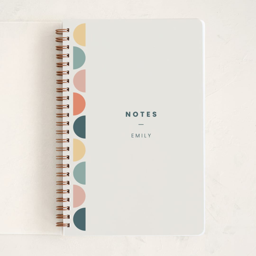 "Colorful Half Circles" - Notebook in Candy by elithing - Front
