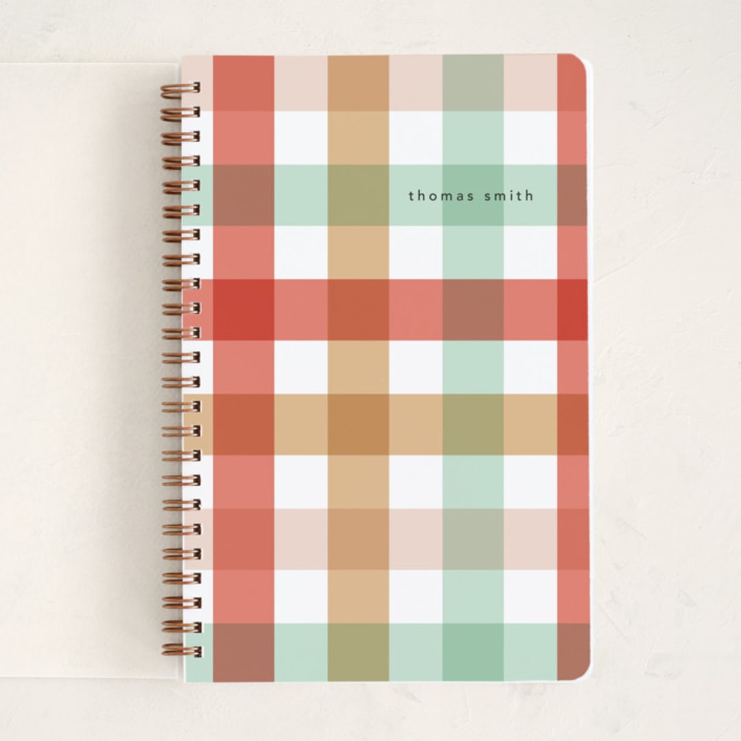 "Plaid" - Notebook in Fall by Hudson meet Rose - Front