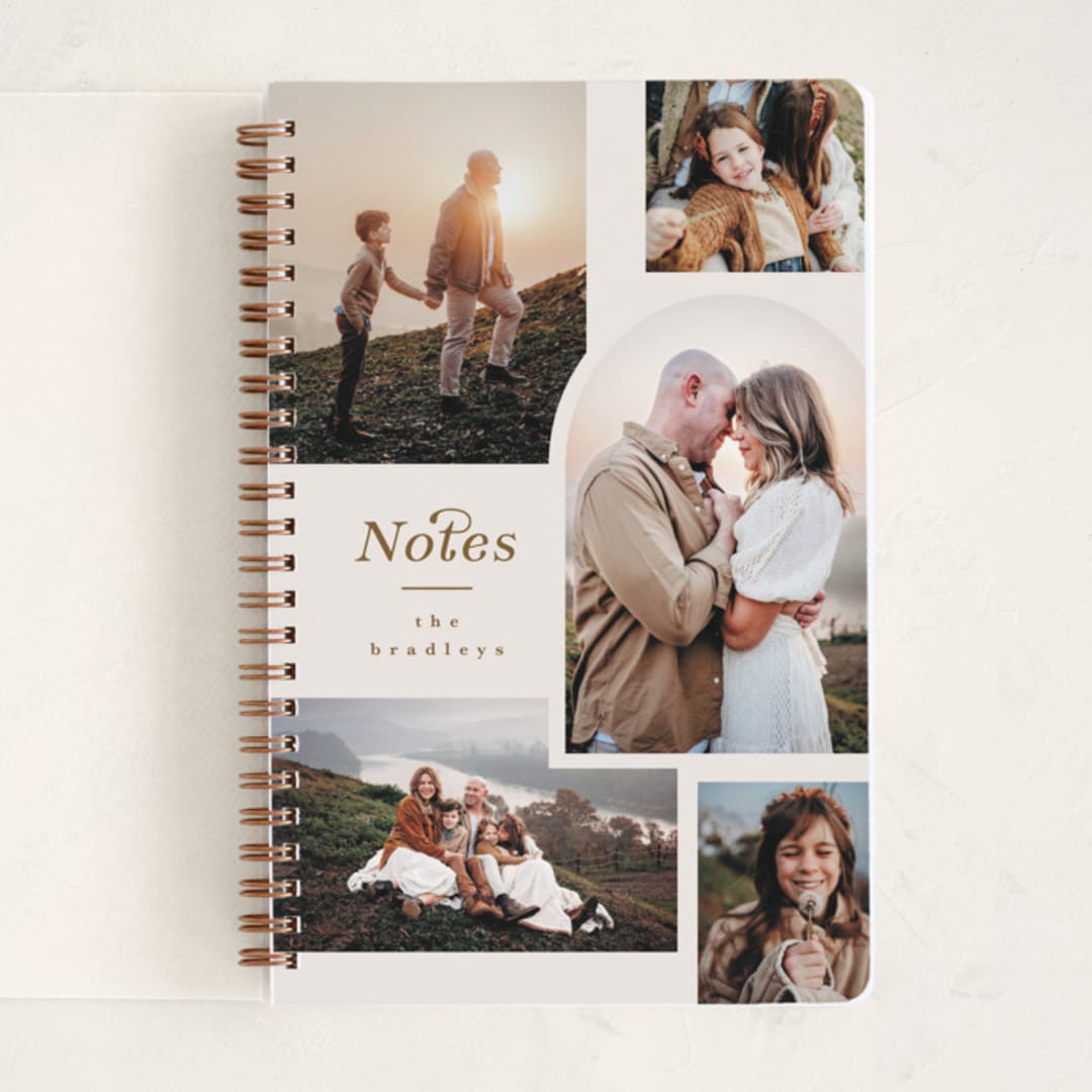 "Favorites" - Notebook in Cream by Angela Garrick - Front