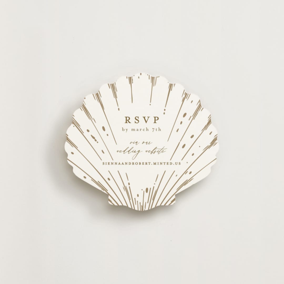 "By the Seashore" - Novelty Enclosure Cards in Pearl by Maria Alou - Front