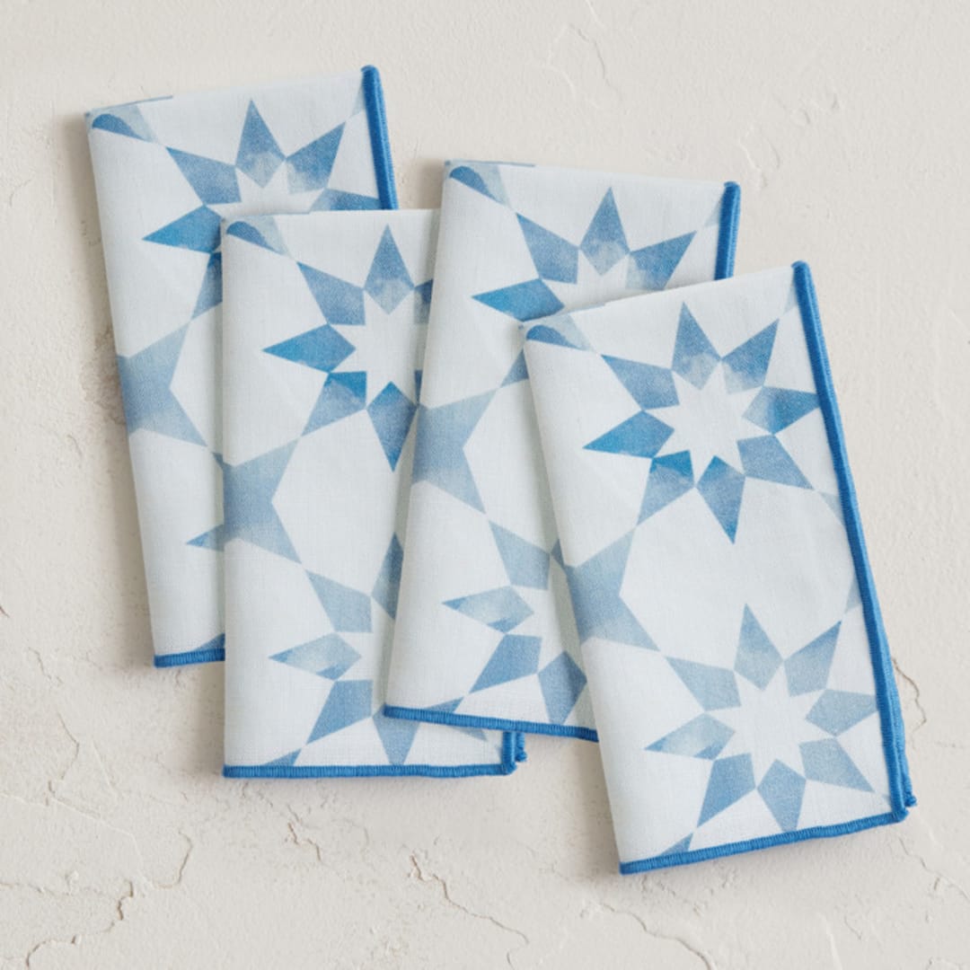 "Farmhouse" - Napkins in Classic by Julie Hebert - Napkins, Set of 4