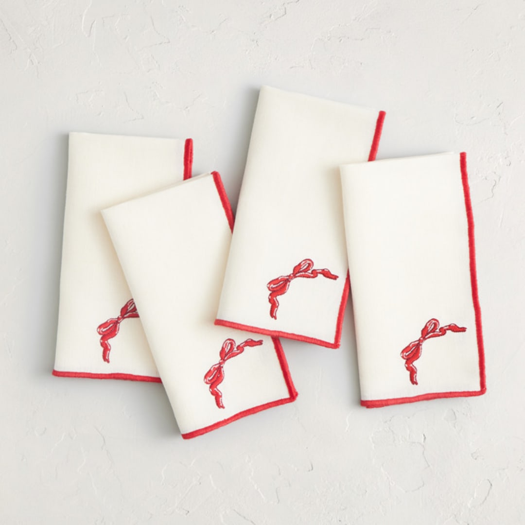"Gibson" - Napkins in Merry by Pati Cascino - Napkins, Set of 4
