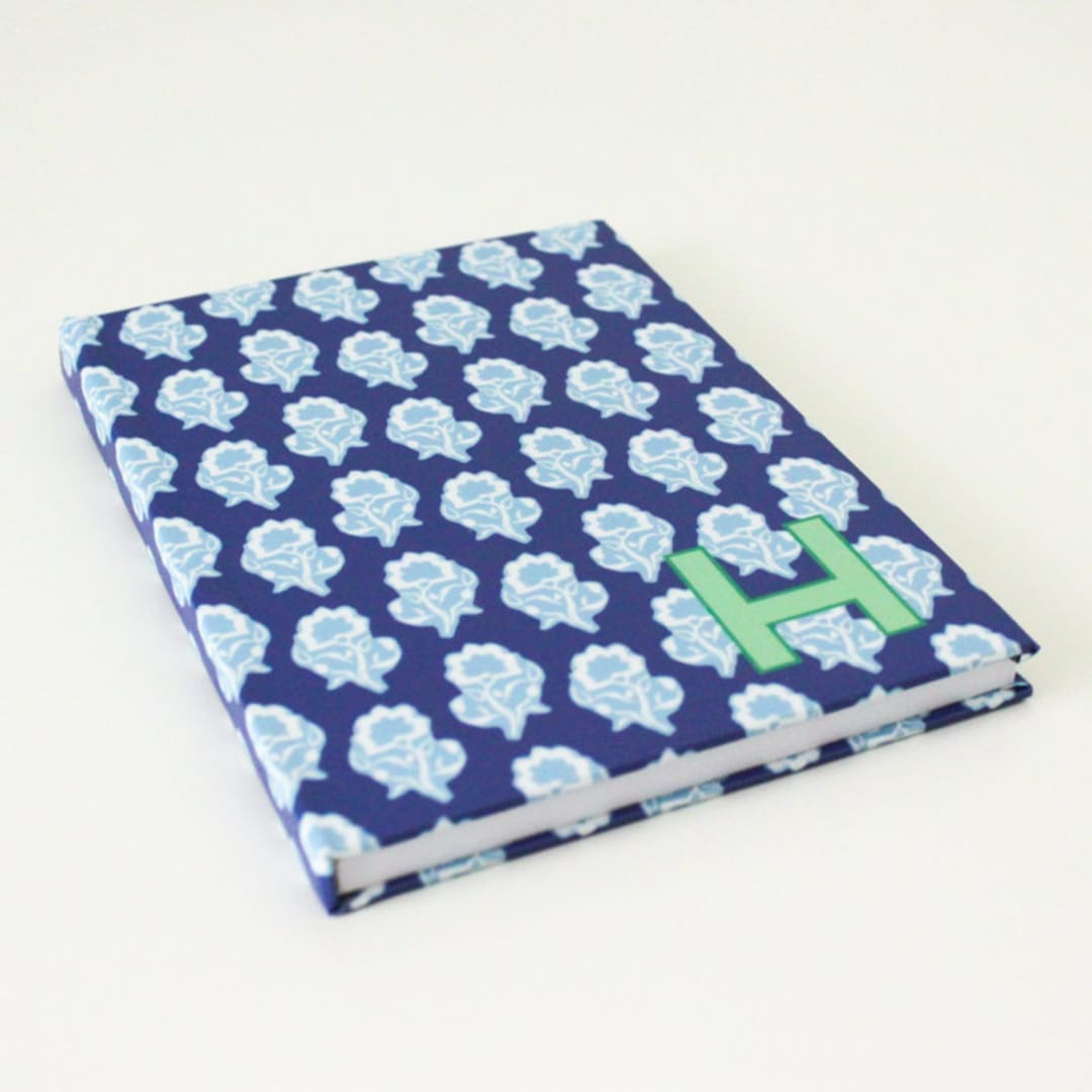 "Custom Maya Single Initial Journal" - Notebook in blue by Clairebella
