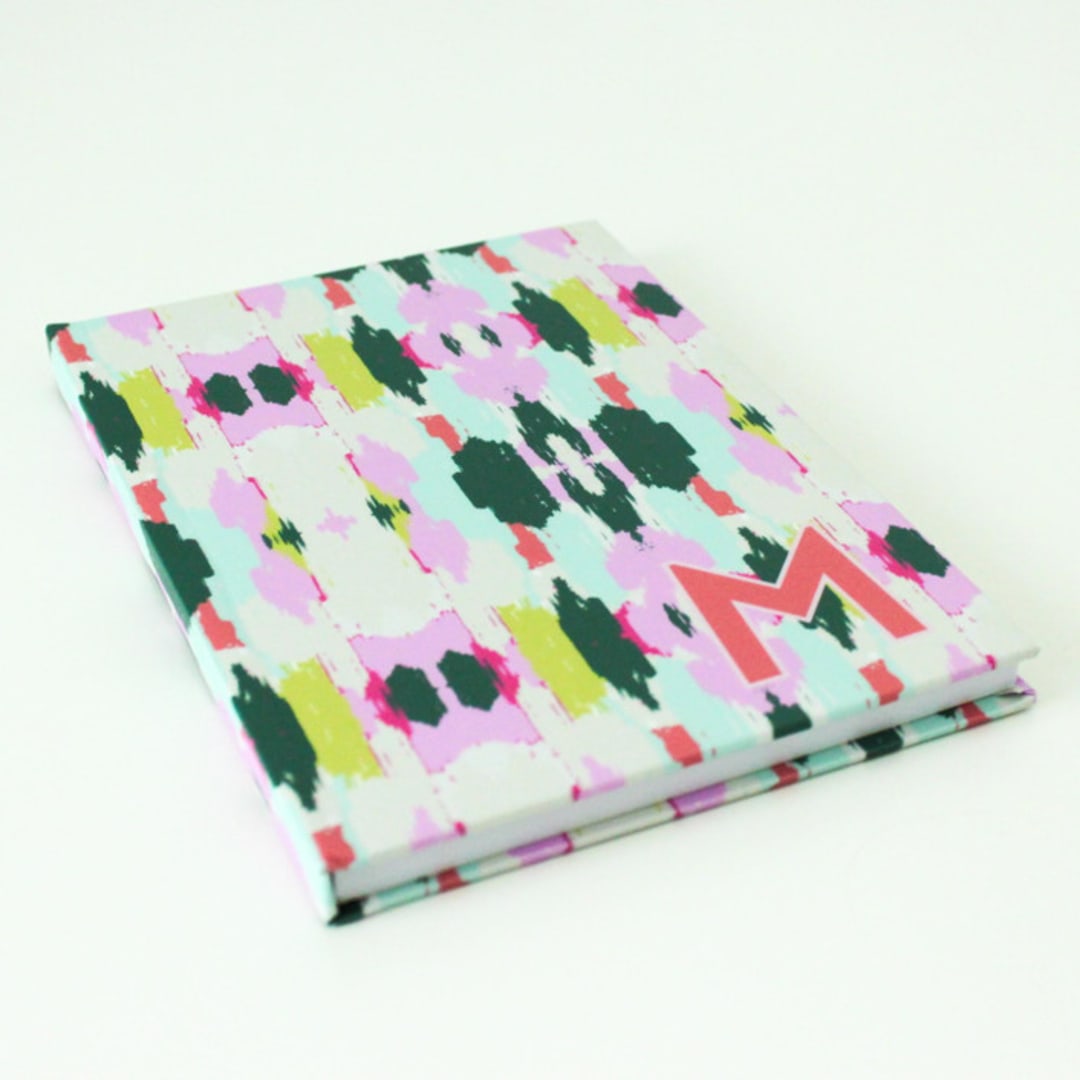 "Custom Belmont Single Initial Journal" - Notebook in multicolor by Clairebella