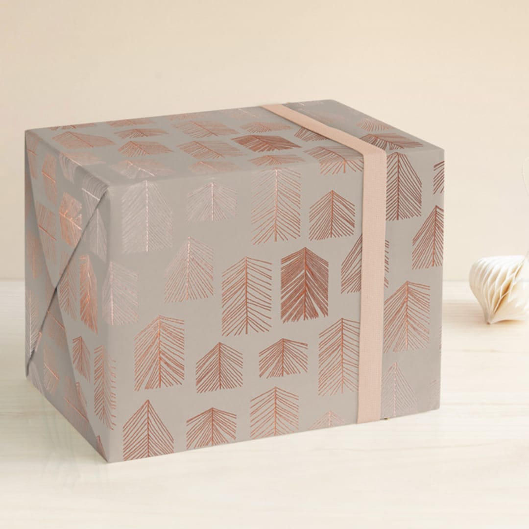 "line forest" - Wrapping Paper in Frost by Anastasia Makarova - Front