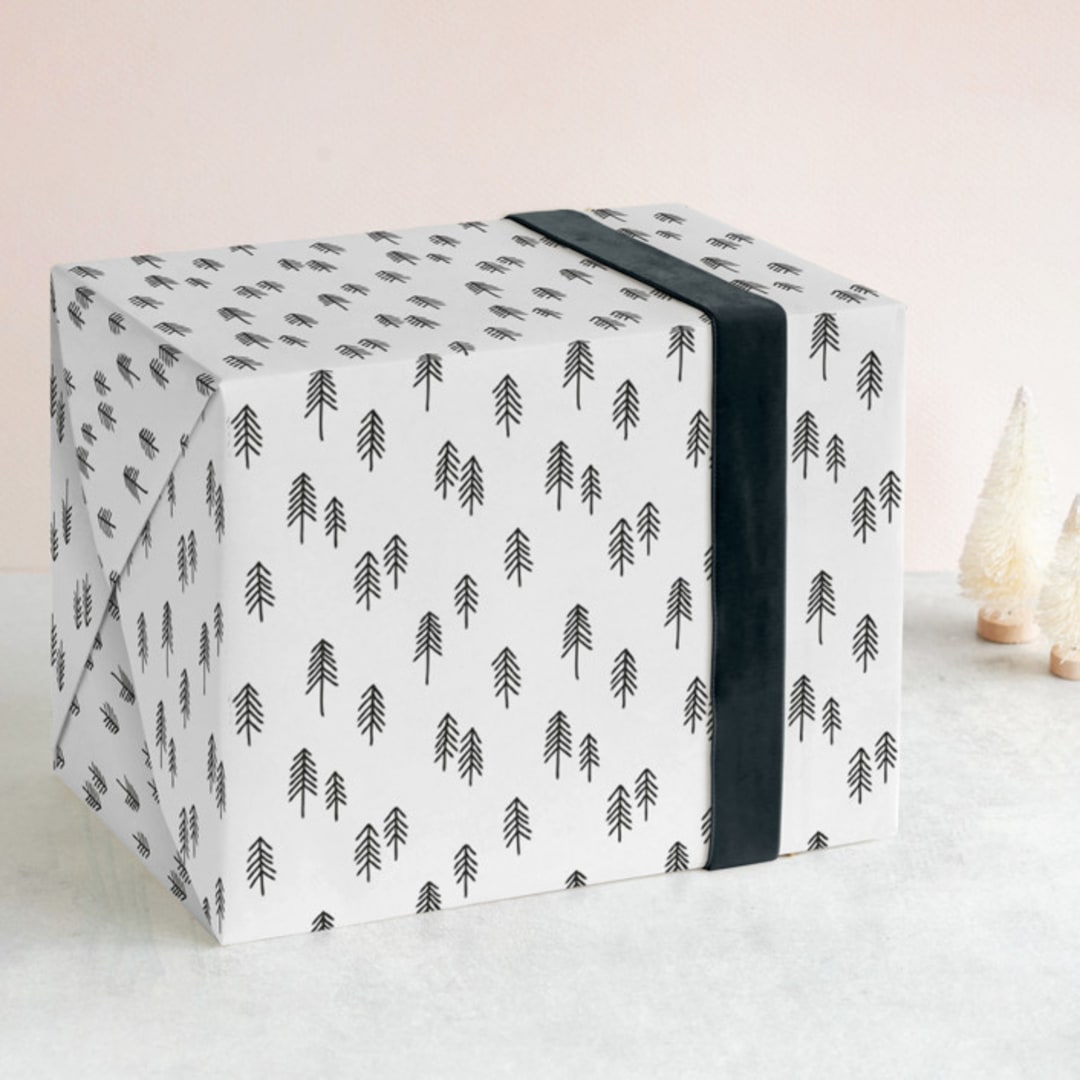 "Christmas Trees" - Wrapping Paper in Snowflake by My Splendid Summer - Front