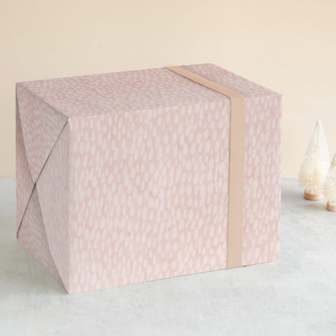 "Roseate" - Wrapping Paper in Blush by Marabou Design - Front