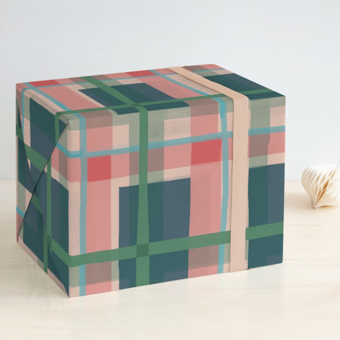 "Oliver" - Wrapping Paper in Fir by Rebecca Daublin - Front