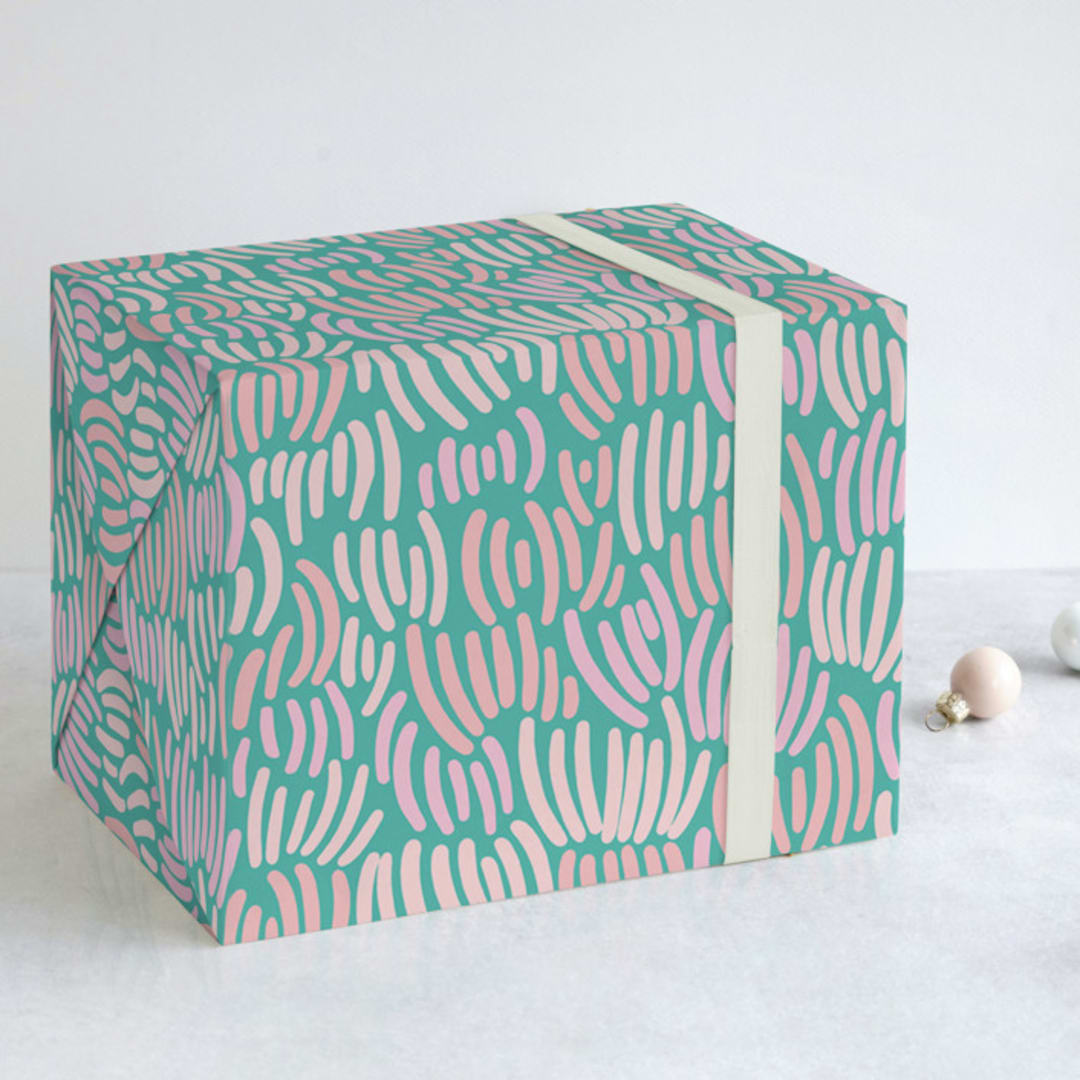 "succulents" - Wrapping Paper in Cactus by Stacey Day - Front