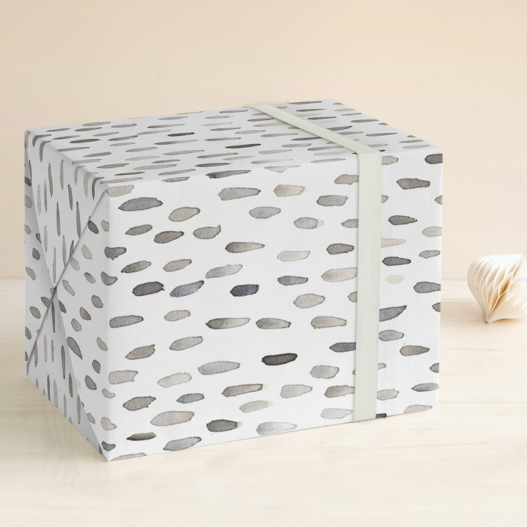 "Mood" - Wrapping Paper in Slate by Carolyn Nicks - Front