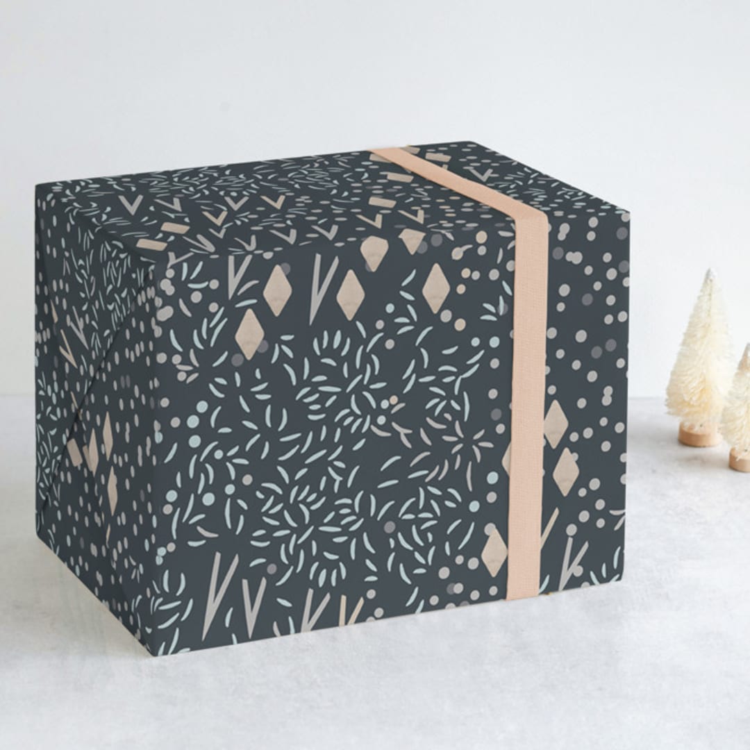 "Hopper" - Wrapping Paper in Slate by Debb W - Front