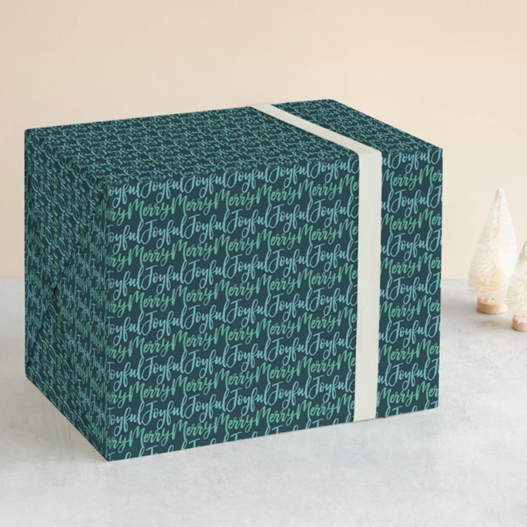 "Blue merry" - Wrapping Paper in Spruce by raven erebus - Front