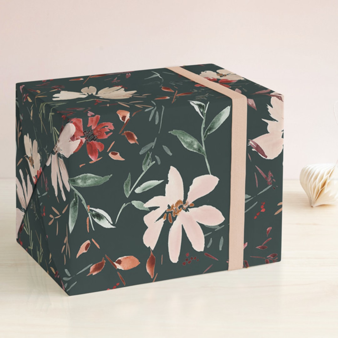 "Precious One" - Wrapping Paper in Emerald by Petra Kern - Front