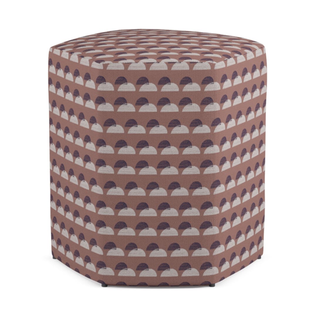 "Finesse" - Occasional Ottoman in Clay by Alicia Youngken