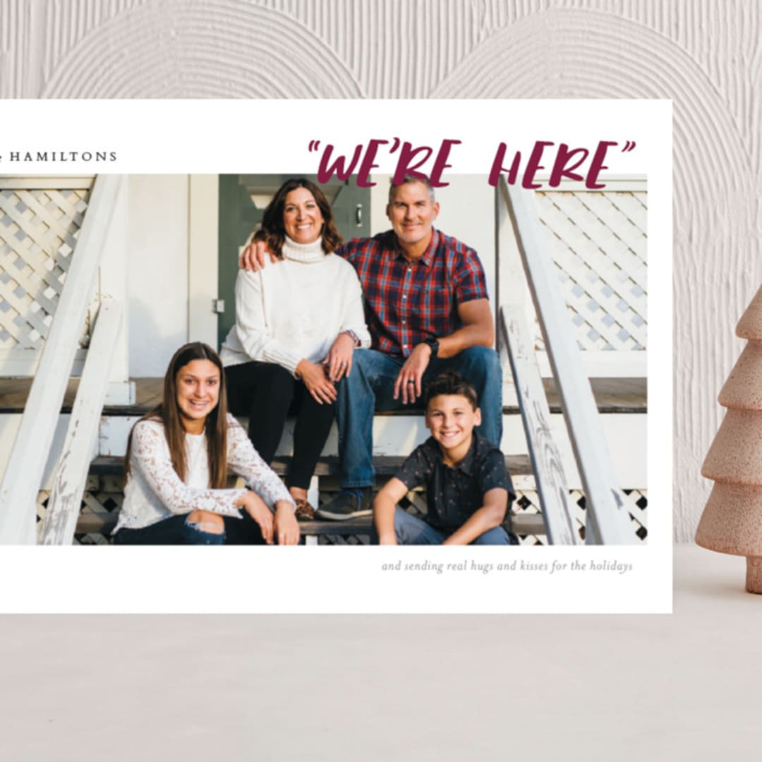 "conversational design" - Holiday Cards in Cranberry by amanda lawrence - Front