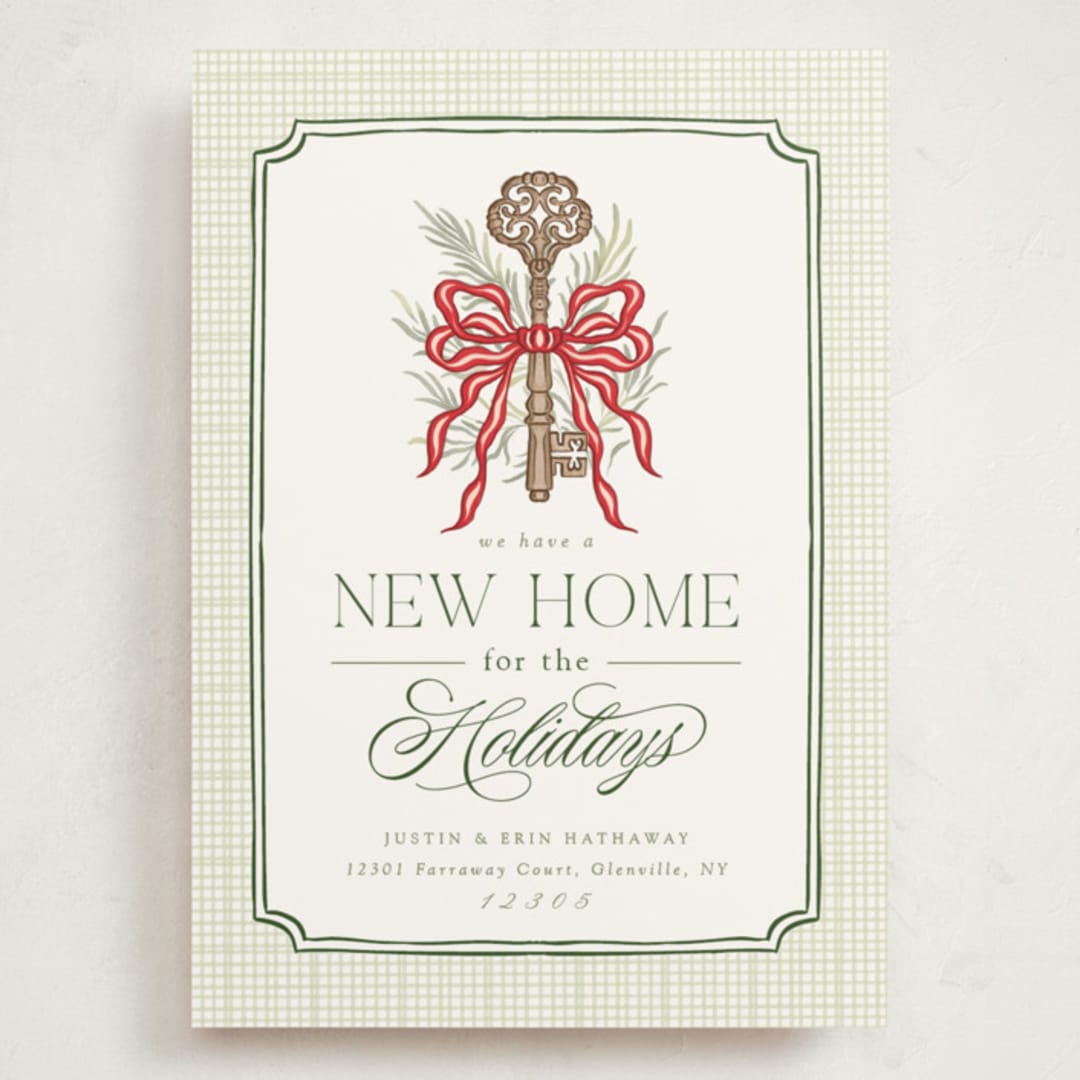 "Roland Park" - Holiday Cards in Mint by Erin L. Wilson - Front