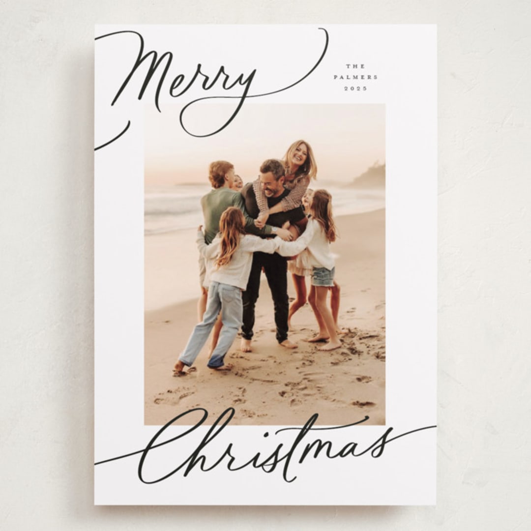 "Evoke" - Holiday Cards in Snow by Everett Paper Goods - Front