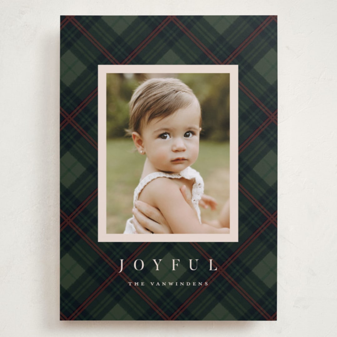 "Balmoral Green" - Holiday Cards in Pine by Olivia Kanaley Inman - Front
