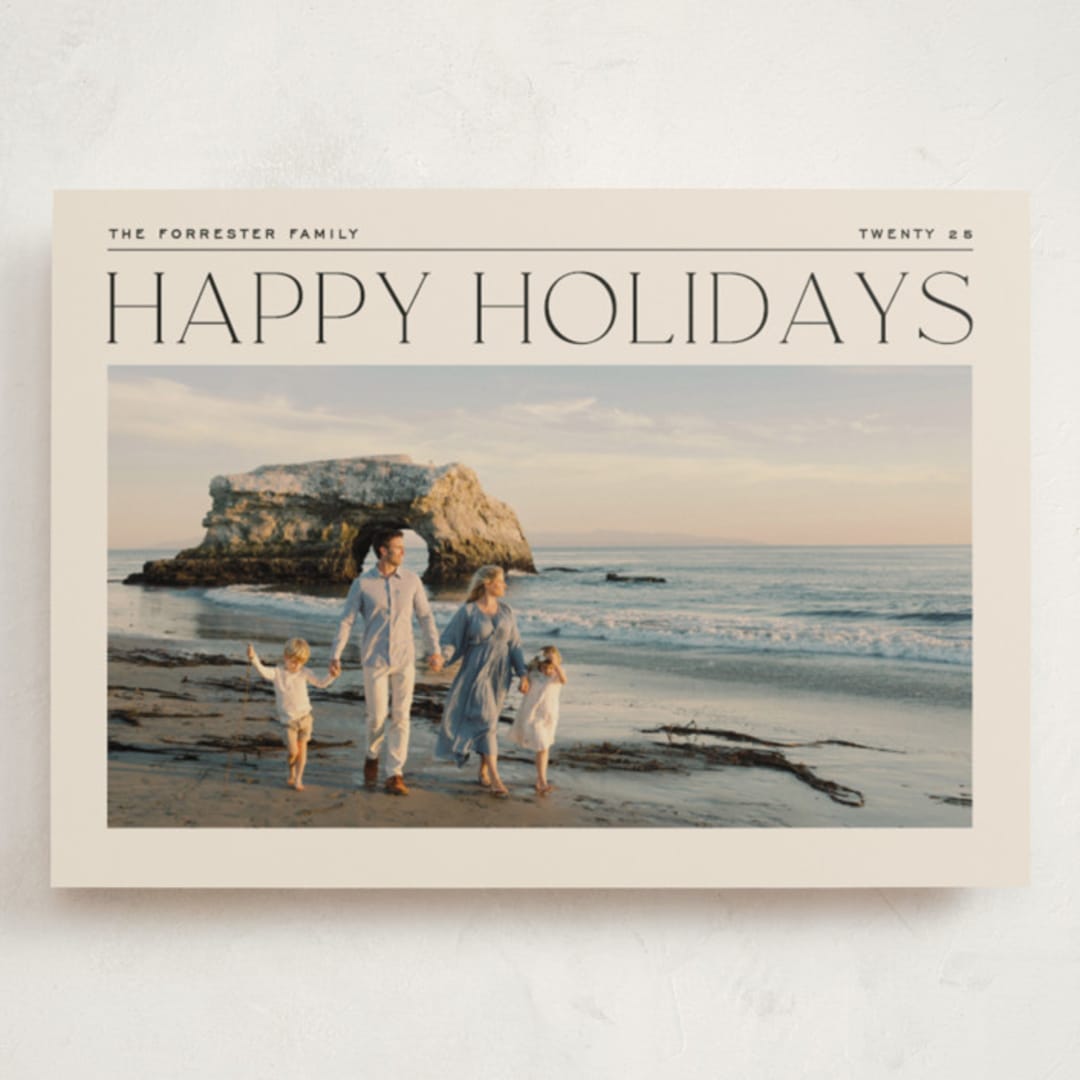 "Holiday Headlines" - Holiday Cards in Ink by Ekko Studio - Front