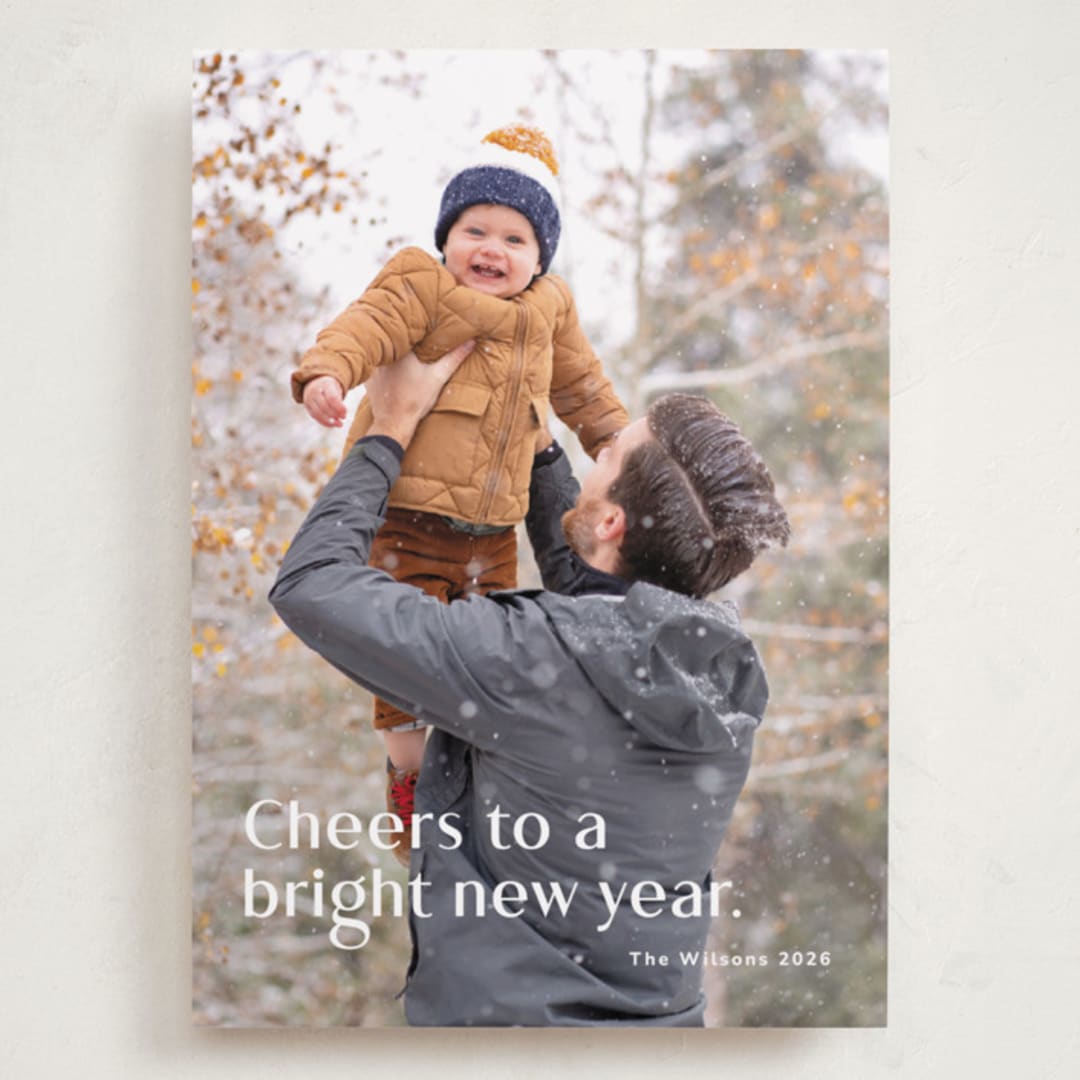 "Bright and New" - Holiday Cards in Sugar by Kimberly Morgan - Front