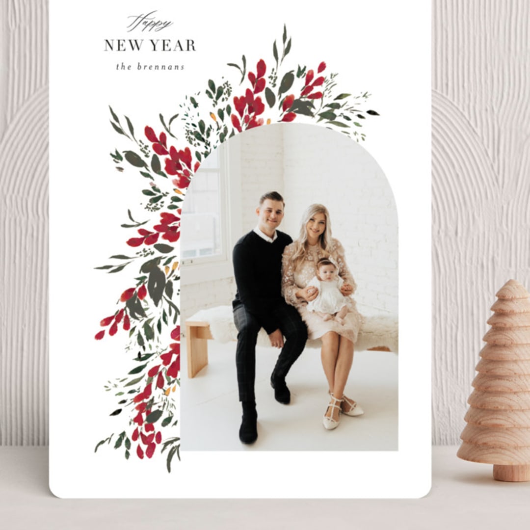 "Winters Meander" - Holiday Cards in Crimson by Itsy Belle Studio - Front