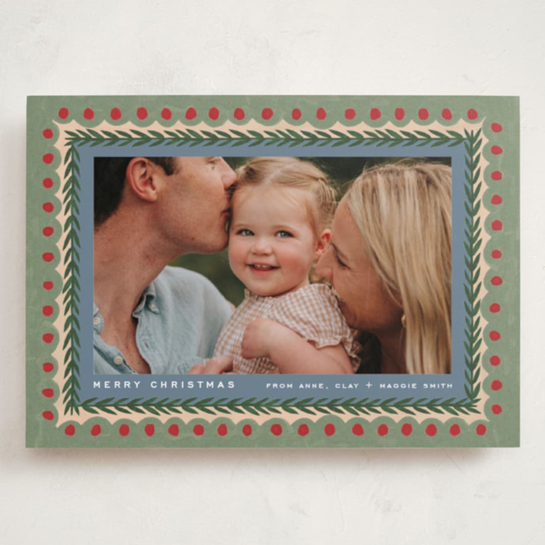 "Primary" - Holiday Cards in Olive by Amy Kross - Front