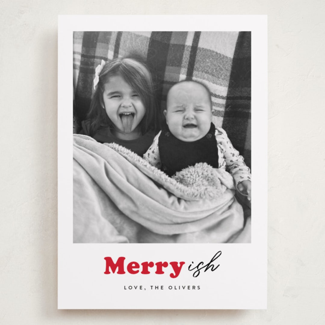 "Festive-ish" - Holiday Cards in Holly by Carrie ONeal - Front