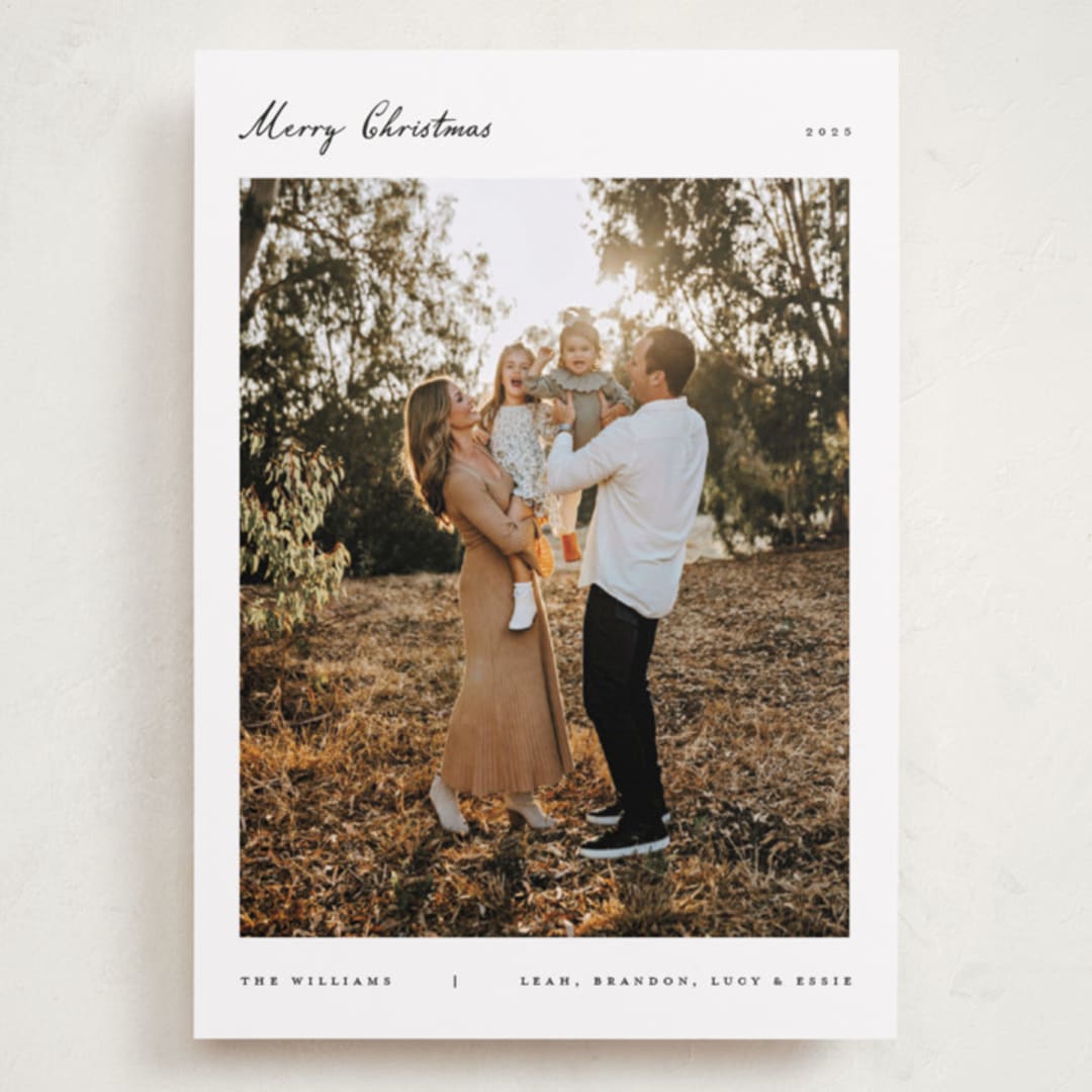 "Christmas Card" - Holiday Cards in Snowcap by Pixel and Hank - Front