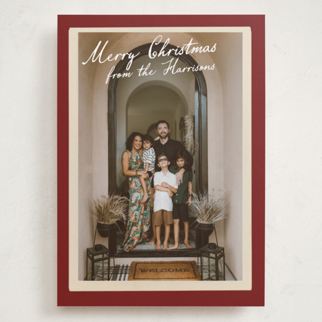 "Vintage photo card" - Holiday Cards in Berry by Maja Cunningham - Front