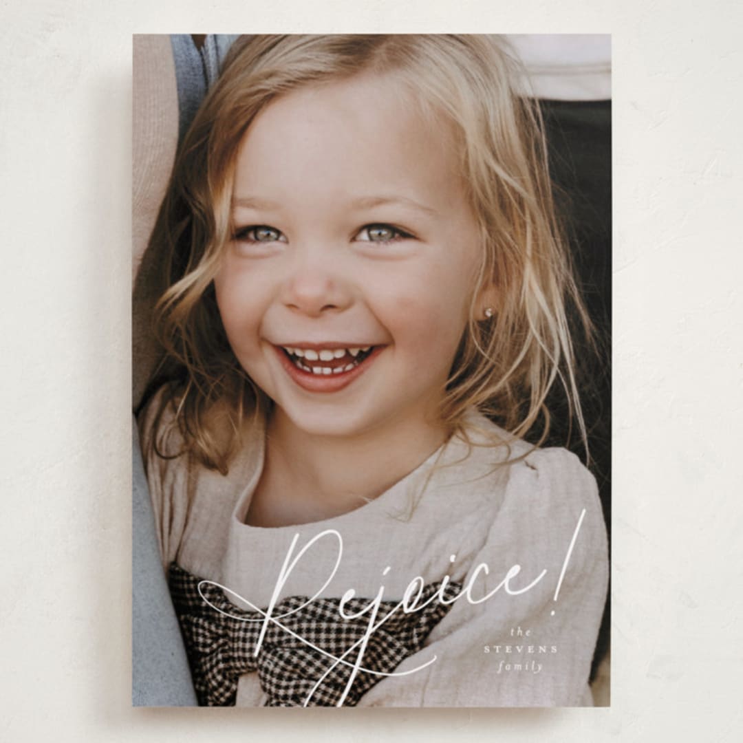 "Joyful Expression" - Holiday Cards in Snow by Leia Matt - Front