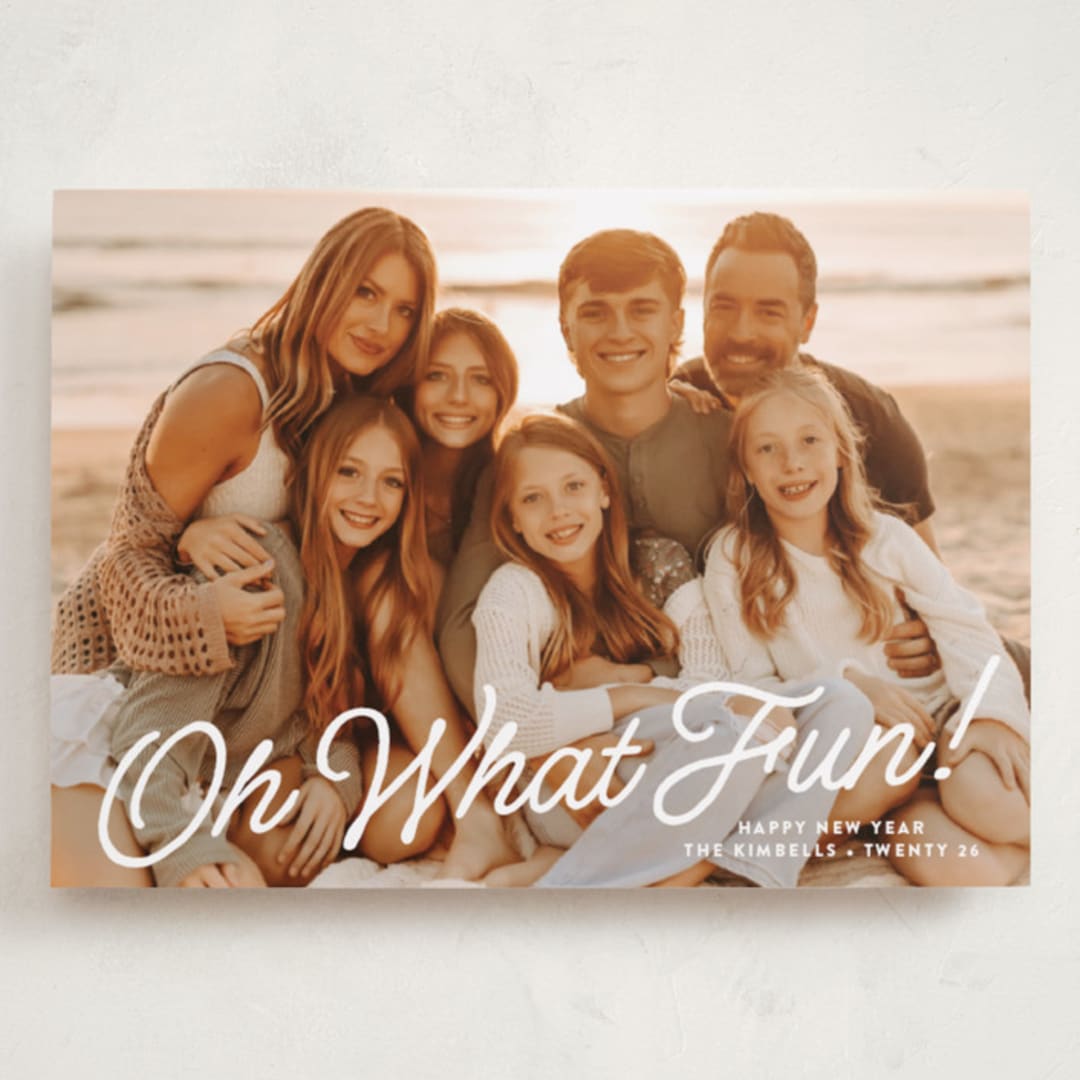 "what fun!" - Holiday Cards in Snow by Susan Asbill - Front