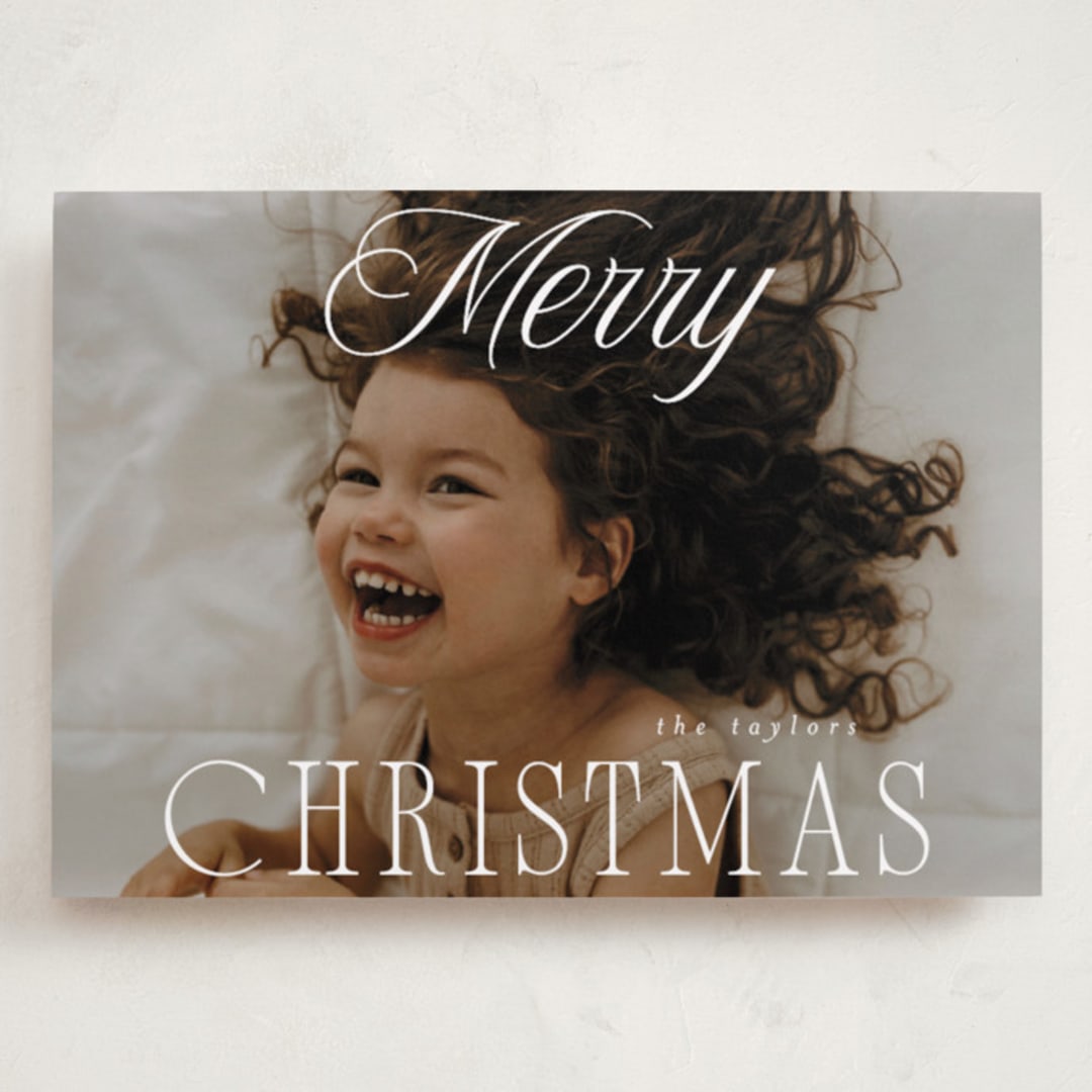 "Beautiful Christmas" - Holiday Cards in Snowflake by Julie Ley - Front