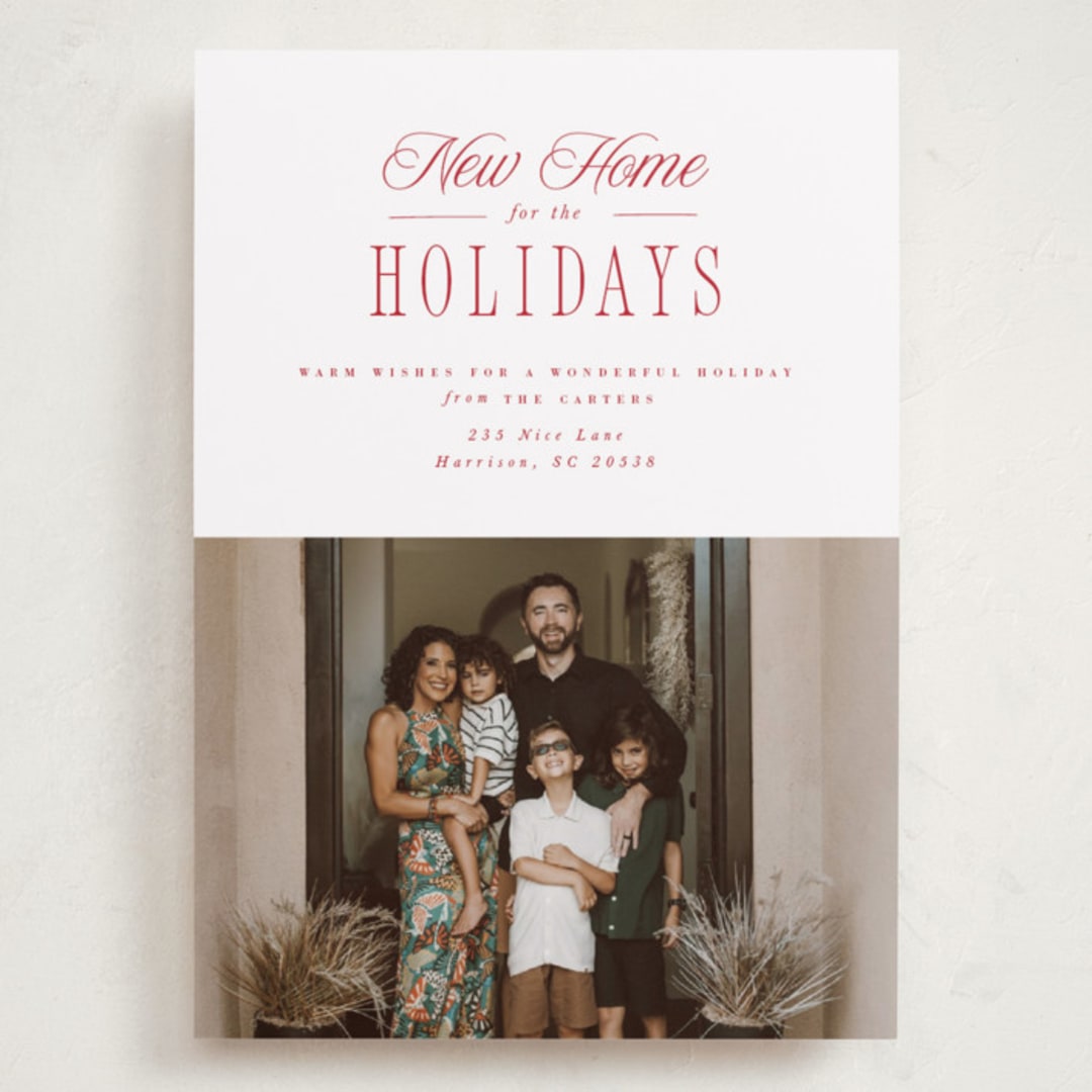 "New Home Holiday" - Holiday Cards in Cherry by Hannah Williams - Front