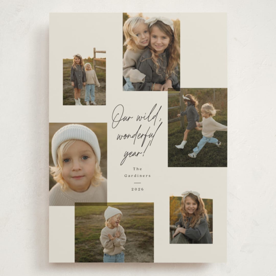 "Wonderful Year" - Holiday Cards in Ivory by Olivia Raufman - Front