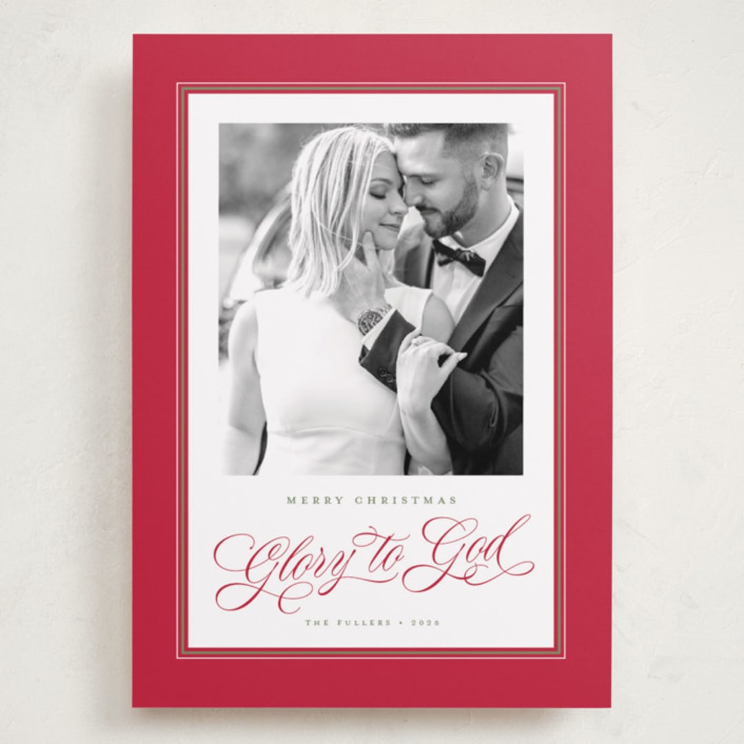 "Christmas Glory" - Holiday Cards in Ruby by Alston Foster - Front