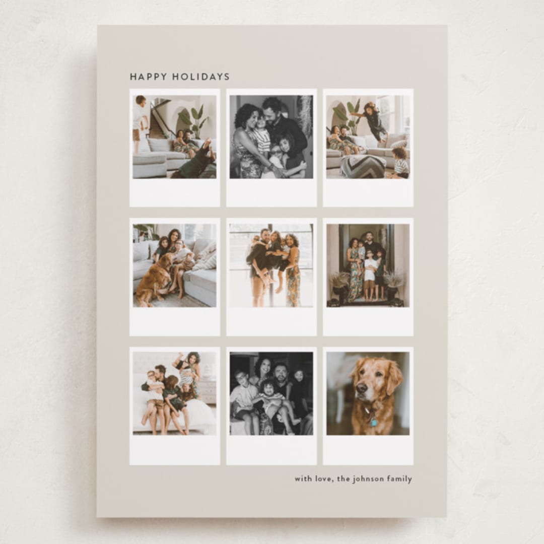 "Snapshot Stories" - Holiday Cards in Pudding by Lucrecia Caporale - Front