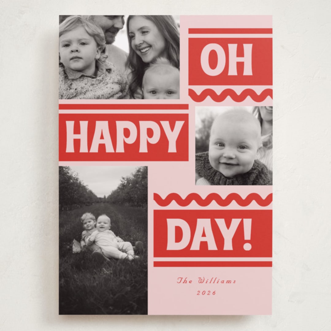 "Ski Slope" - Holiday Cards in Winter Rose by Baumbirdy - Front