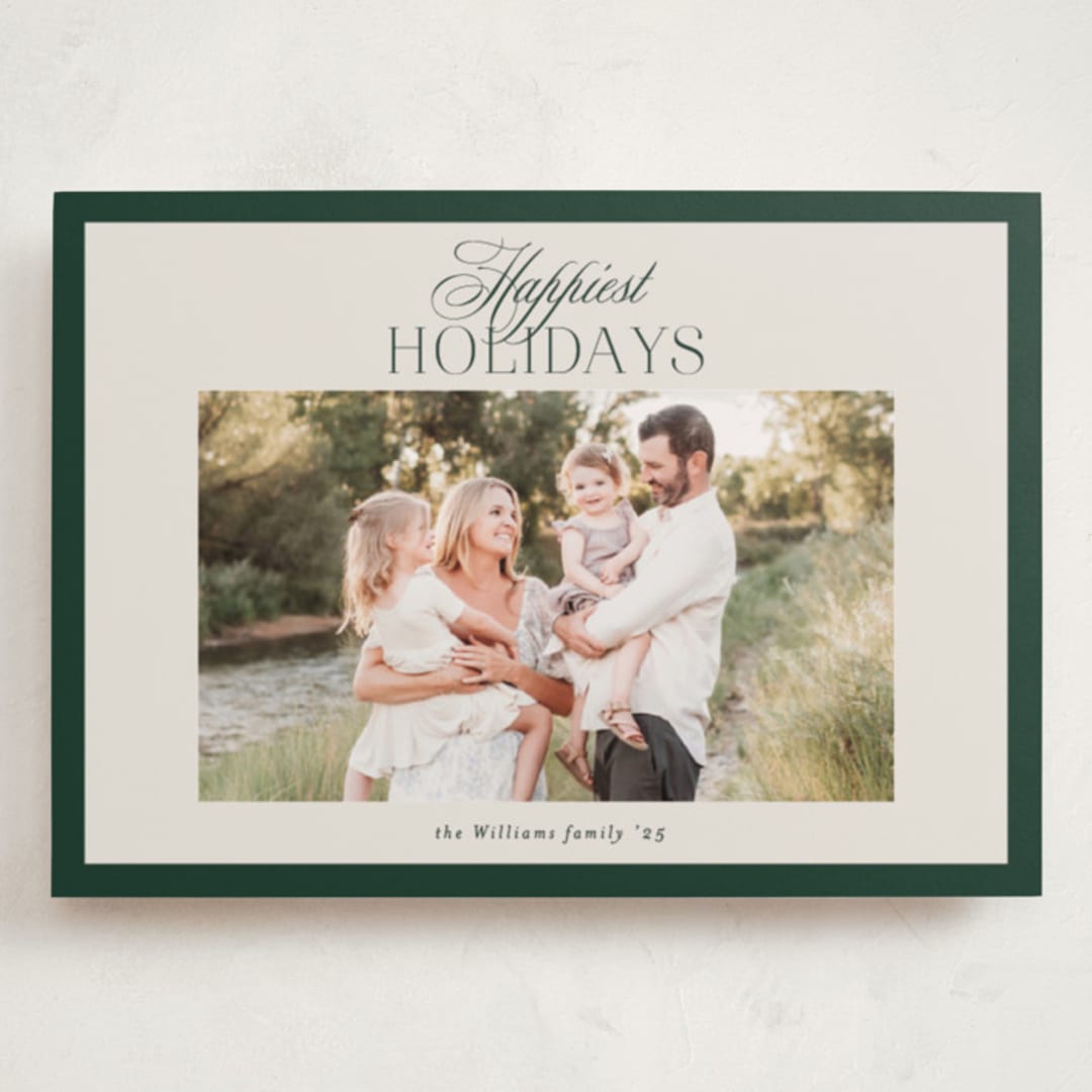 "refined bliss" - Holiday Cards in Evergreen by Carolyn Nicks - Front