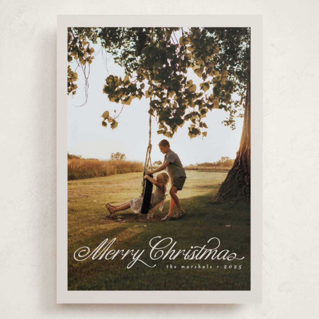 "Noelle" - Holiday Cards in Marshmallow by Pati Cascino - Front